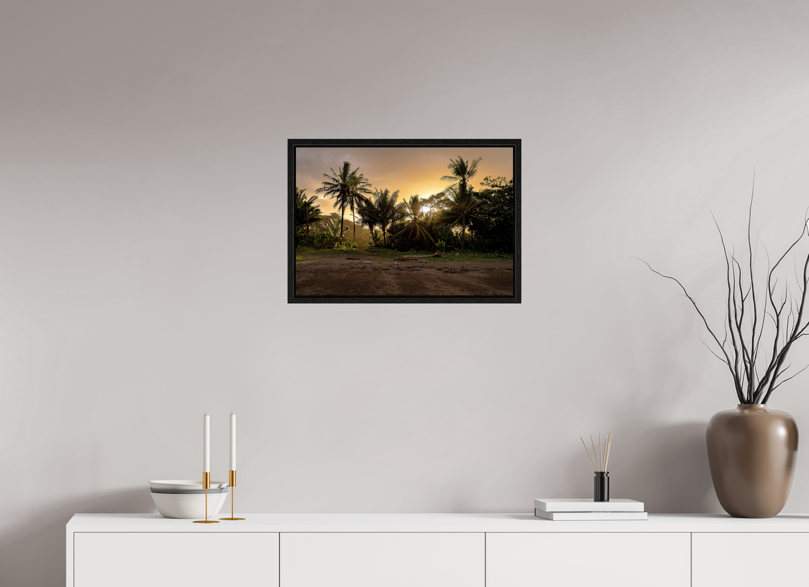 58.7 x 40 cm, Floater Frame Sunlit Shores