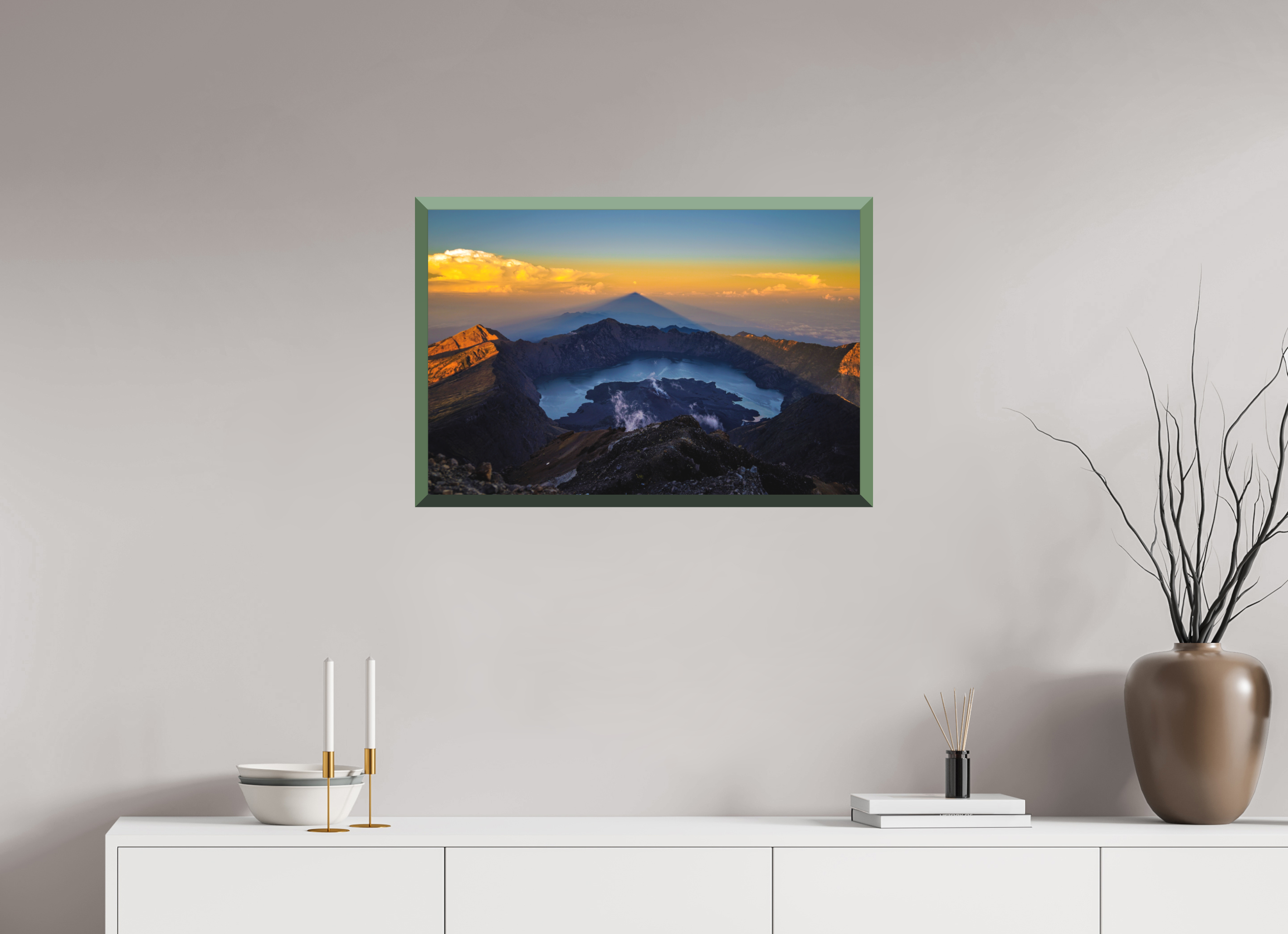 75 x 50 cm, Whitewall Design Edition Mount Rinjani's Caldera  - Lombok - Indonesia