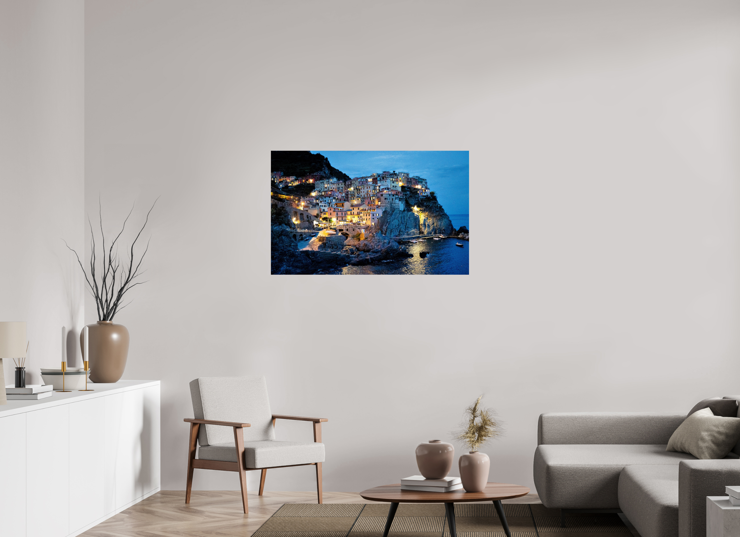 111.9 x 70 cm, Photo Print On Fuji Crystal DP II Manarola Harbour