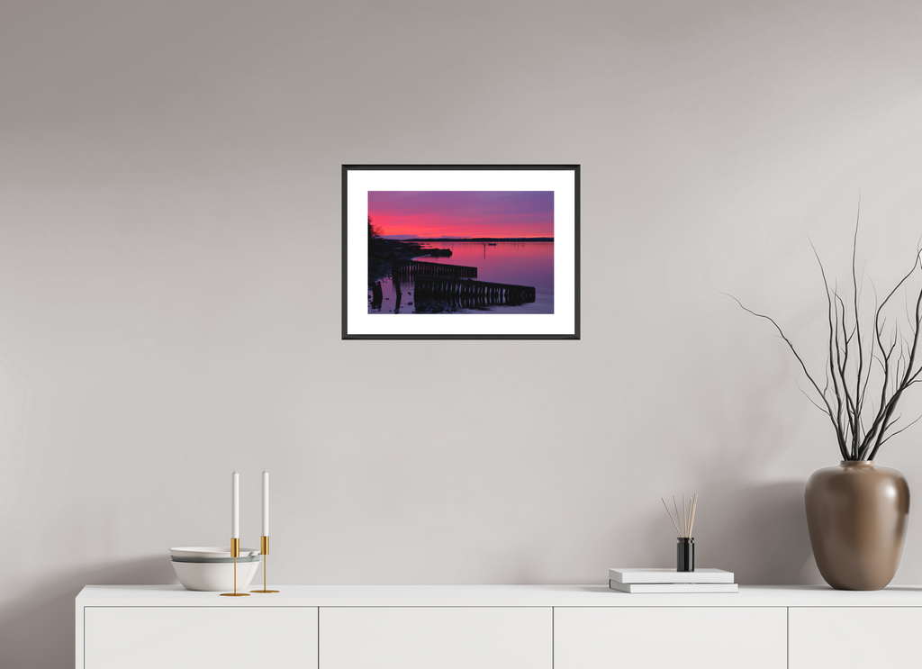45 x 30 cm, Changeable Magnetic Frame - Hahnemühle Fineart Pearl After Sunset
