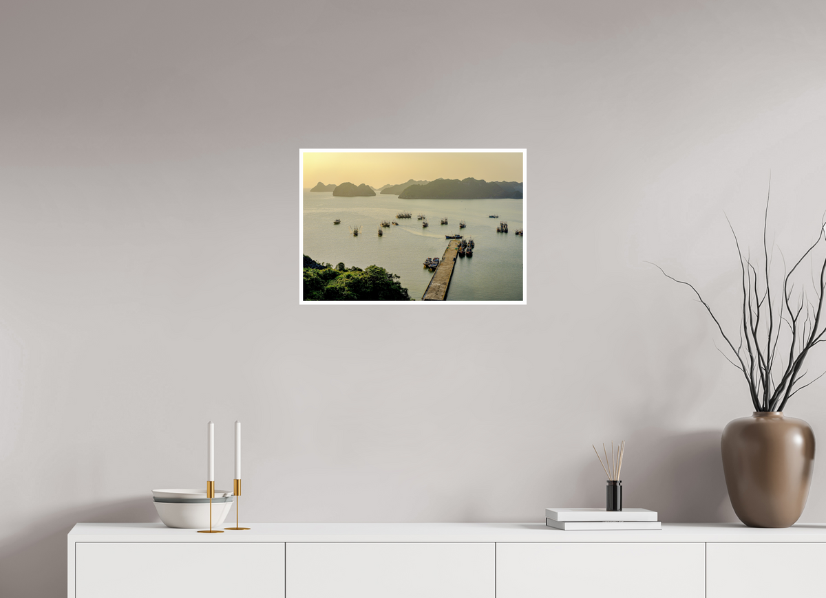59.1 x 40 cm, Fujiflex High Gloss with 1 cm Border Golden Harbour – Cat Ba Island, Vietnam