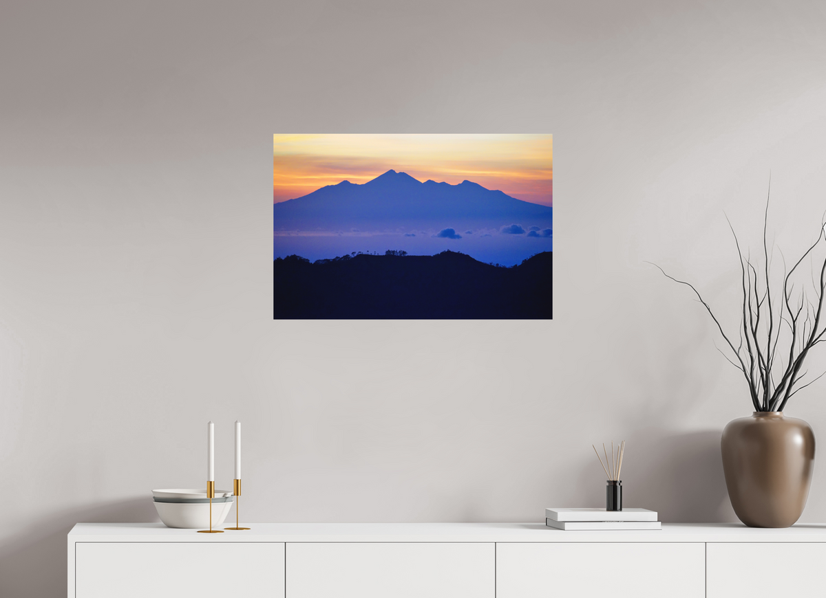 75 x 50 cm, Fine Art Print Smooth Mount Agung at Sunrise - Bali - Indonesia