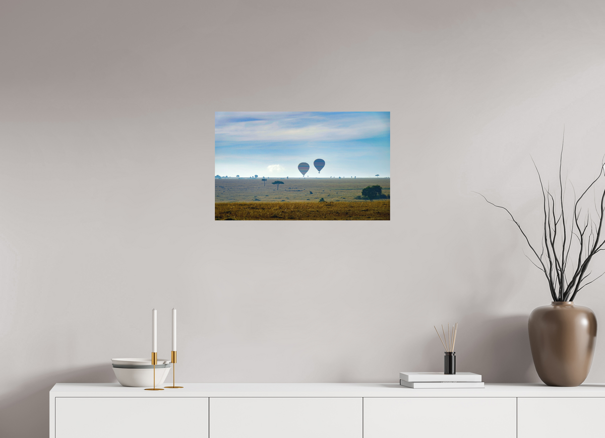64.3 x 40 cm, Fine Art Print Smooth Hot-air Balloons over the Masai Mara - Kenya