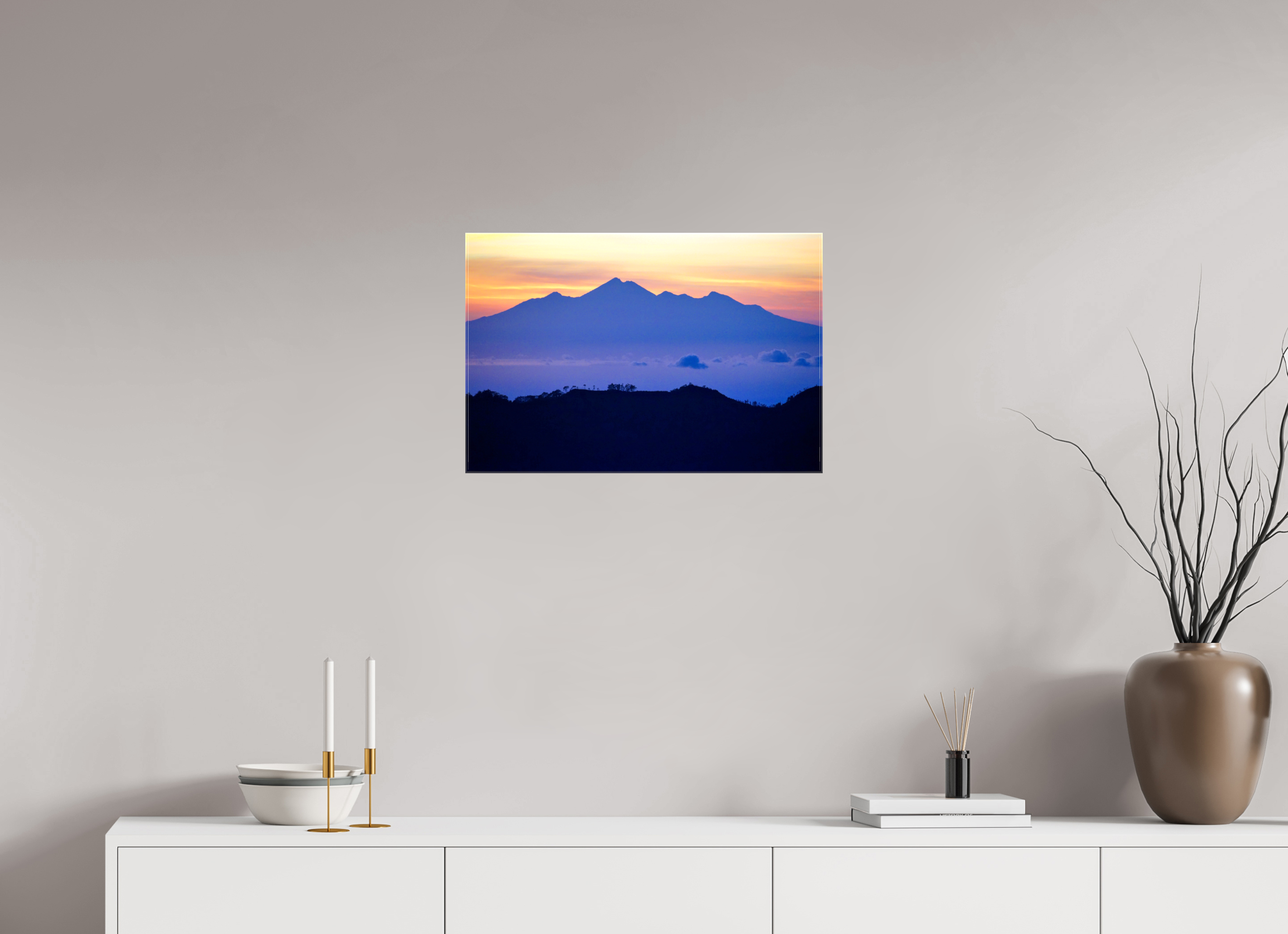 60 x 40 cm, Canvases Unframed Mount Agung at Sunrise - Bali - Indonesia