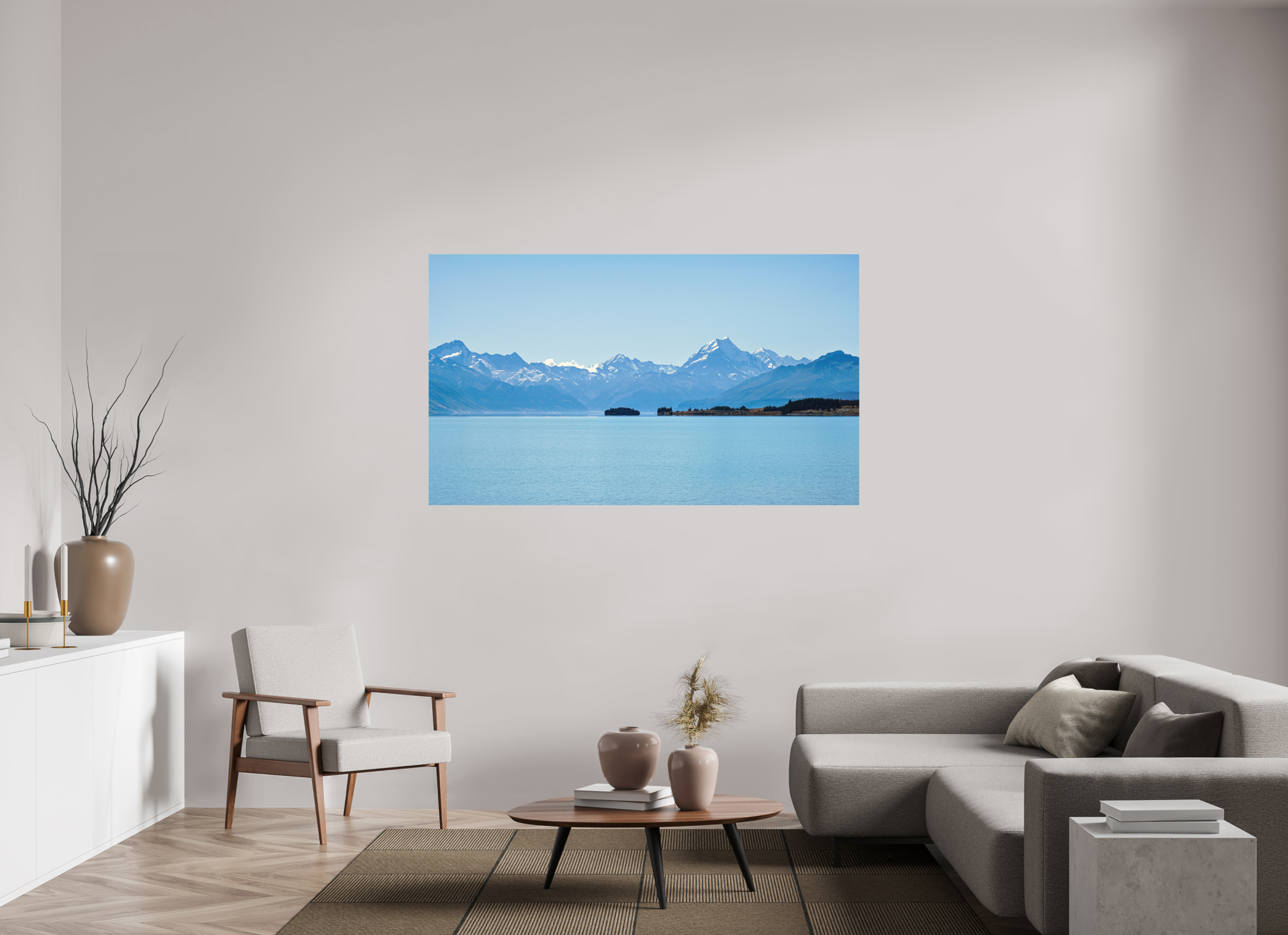 171.8 x 100 cm, Fine Art Print Smooth Aoraki Reflections – Lake Pukaki & Mount Cook, New Zealand