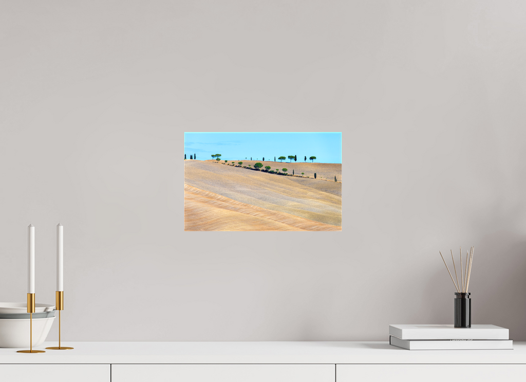 32.5 x 20 cm, Matte Canvas on Stretcher Frame Waves of the Harvest, Tuscany, Italy