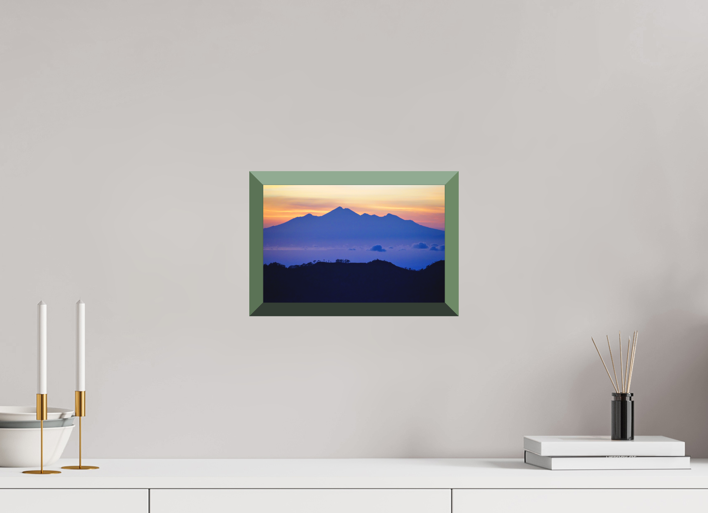 30 x 20 cm, Whitewall Design Edition Mount Agung at Sunrise - Bali - Indonesia