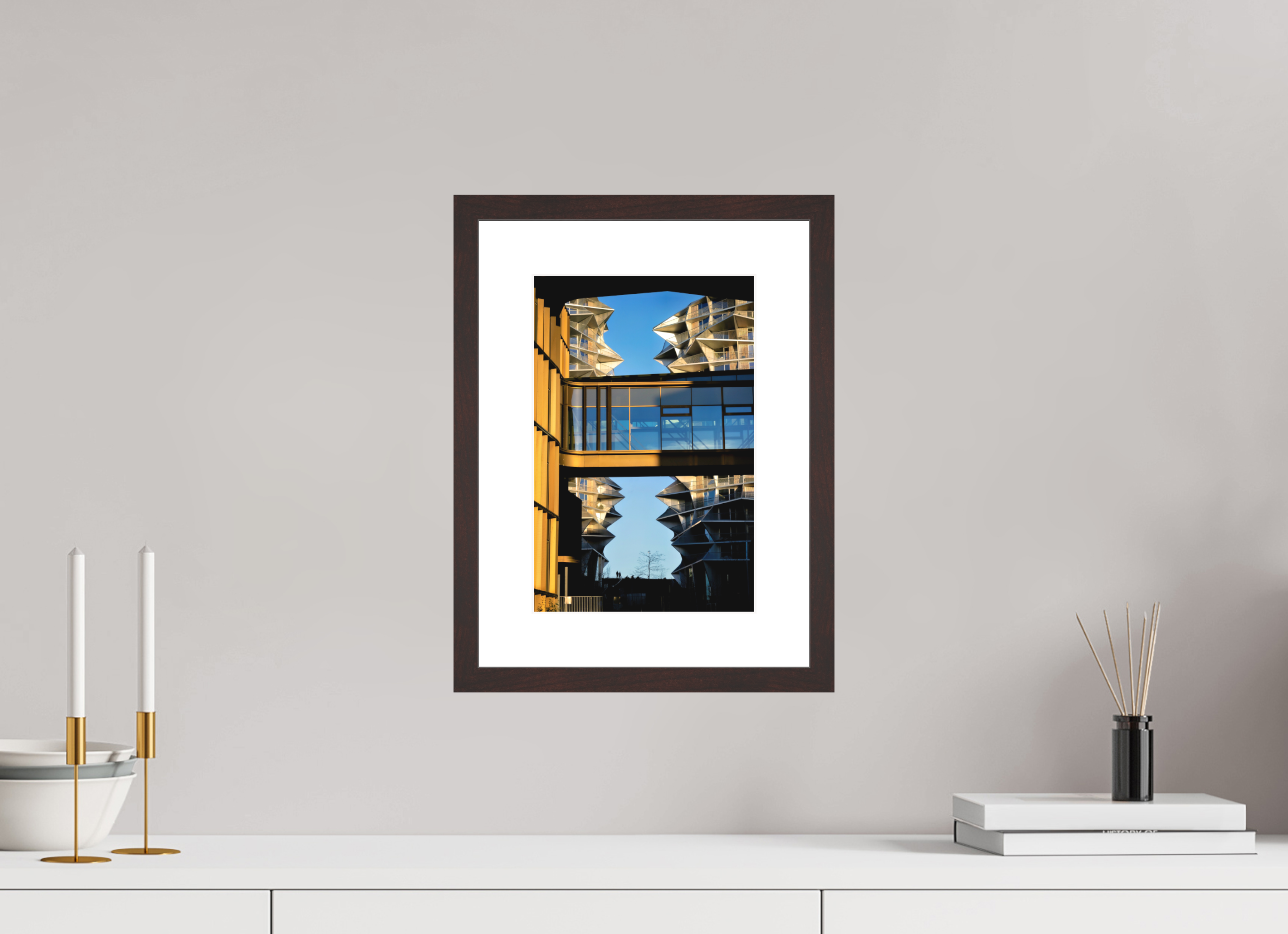 20 x 30 cm, Baryta Prestige II with Matte Float Glass Between the Towers