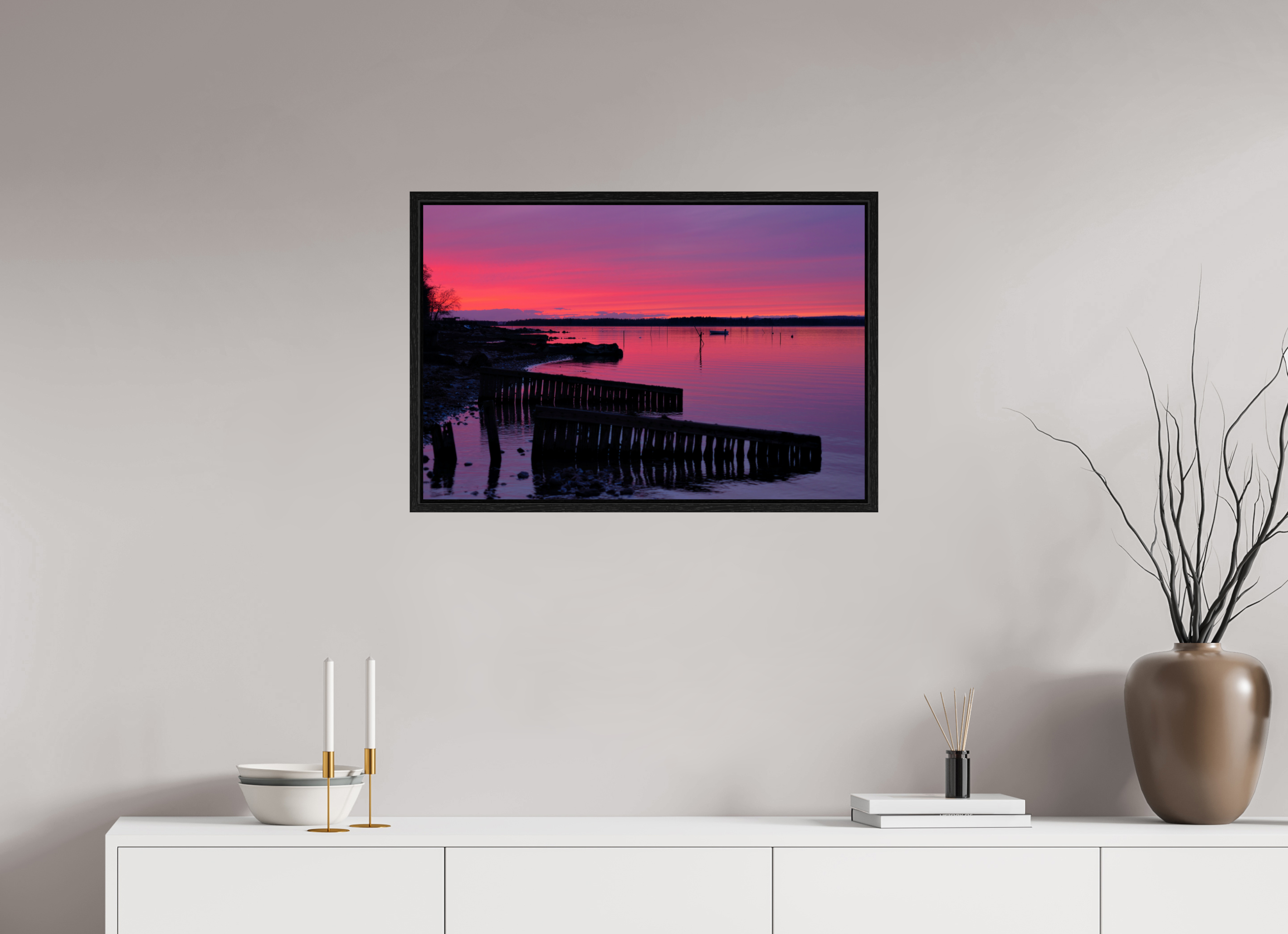 75 x 50 cm, Floater Frame After Sunset