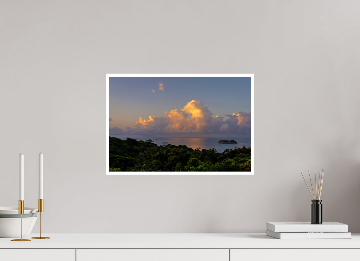 45 x 30 cm, Fujiflex High Gloss with 1 cm Border Morning Clouds - Costa Rica