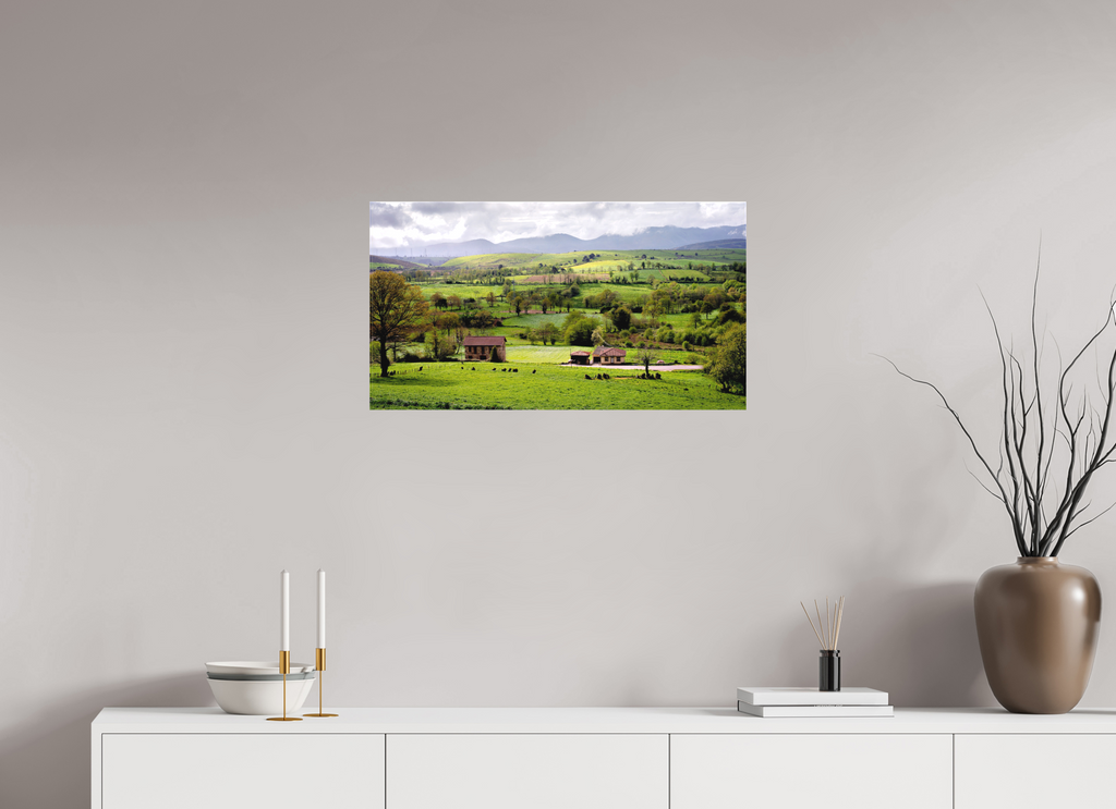 73.2 x 40 cm, Matte Canvas on Stretcher Frame Fields in Bloom, Galicia