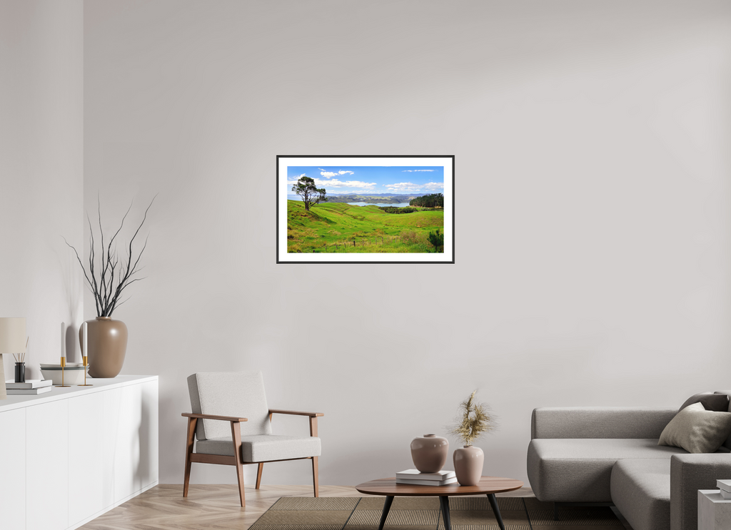 89.6 x 50 cm, Changeable Magnetic Frame - Hahnemühle Fineart Pearl Coromandel Landscape