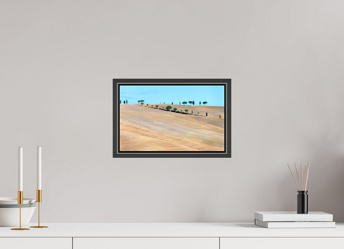 32.5 x 20 cm, Matte Canvas on 20 mm Stretcher Frame Waves of the Harvest, Tuscany, Italy