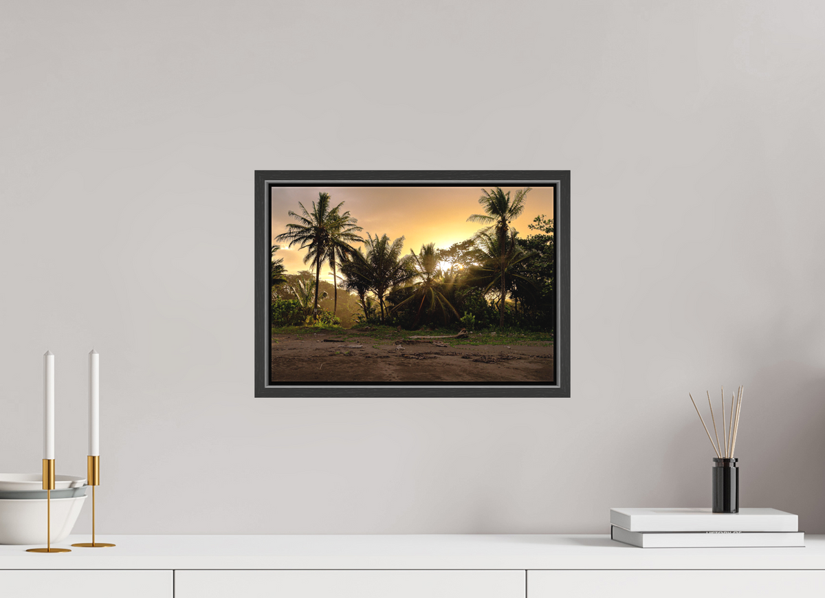 36.7 x 25 cm, Textile Print with 15 mm Width Gap Frame Evening Drift
