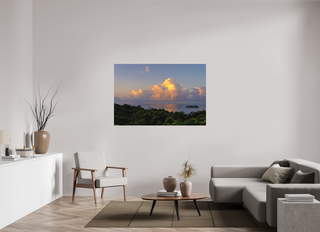 150 x 100 cm, Matte Canvas on Stretcher Frame Morning Clouds - Costa Rica