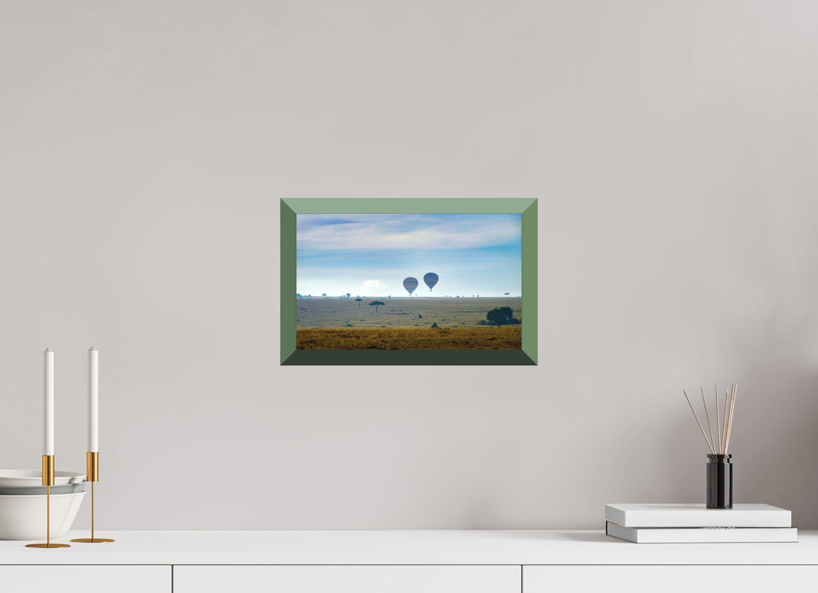 32.1 x 20 cm, Whitewall Design Edition Hot-air Balloons over the Masai Mara - Kenya