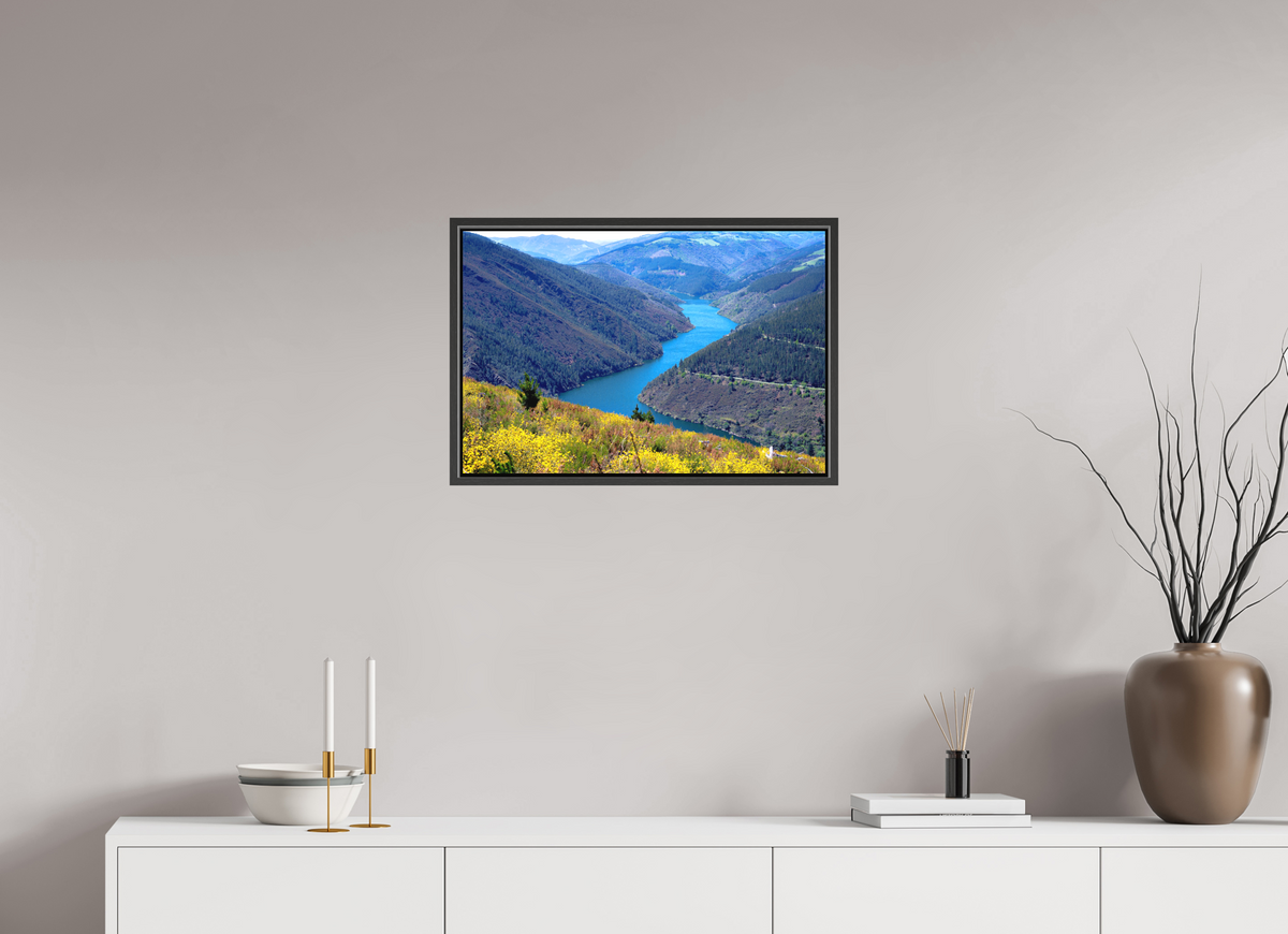 60.4 x 40 cm, Matte Canvas on 20 mm Stretcher Frame Blue River