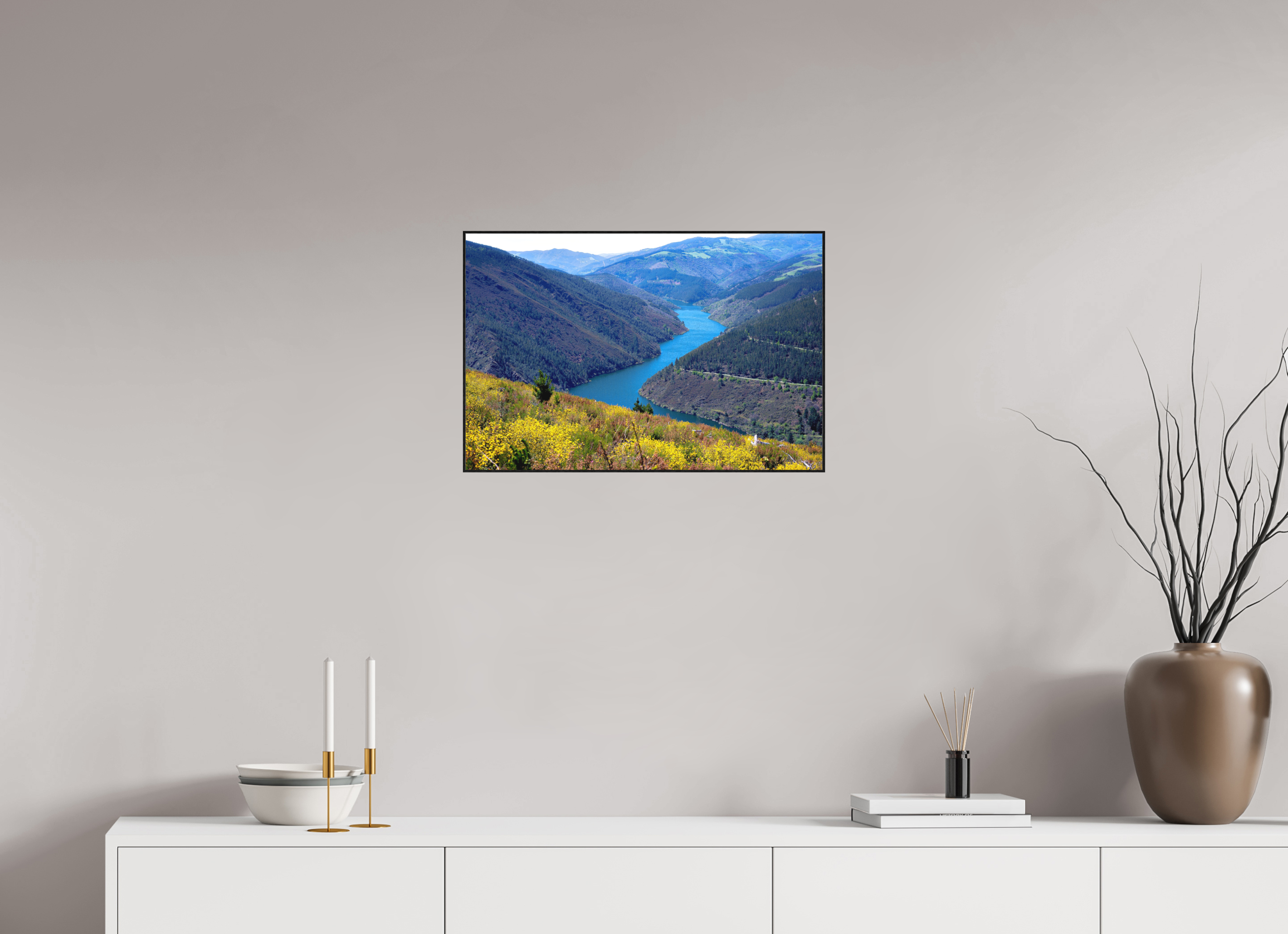60.4 x 40 cm, Solid Wood Artbox Blue River