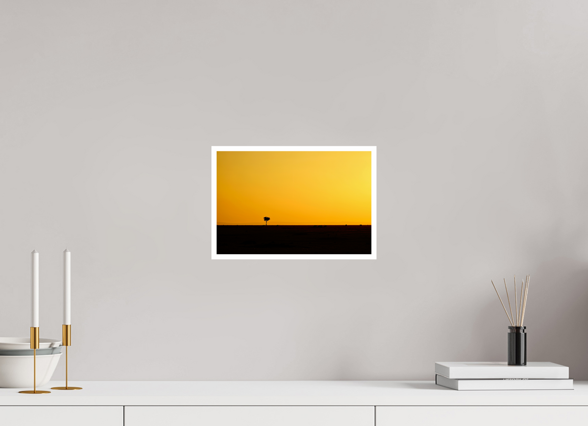 30 x 20 cm, Fujiflex High Gloss with 1 cm Border Golden Sky over the African Savannah