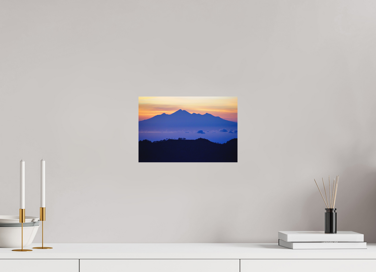 30 x 20 cm, Fine Art Print Smooth Mount Agung at Sunrise - Bali - Indonesia