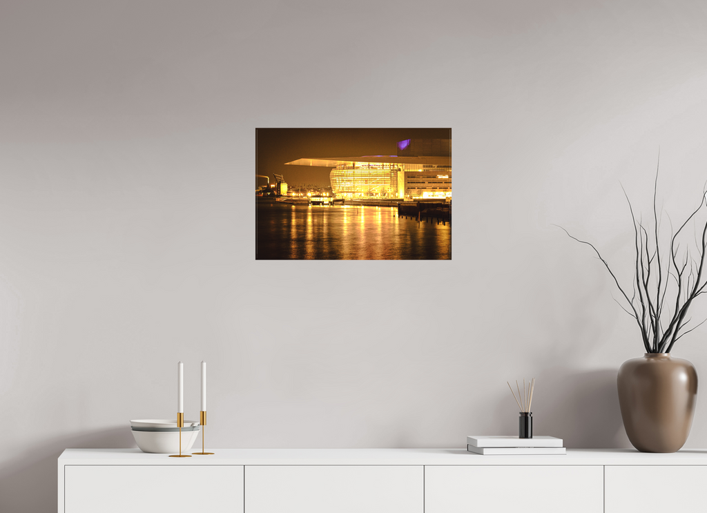60 x 40 cm, Matte Canvas on Stretcher Frame Operaen at Night