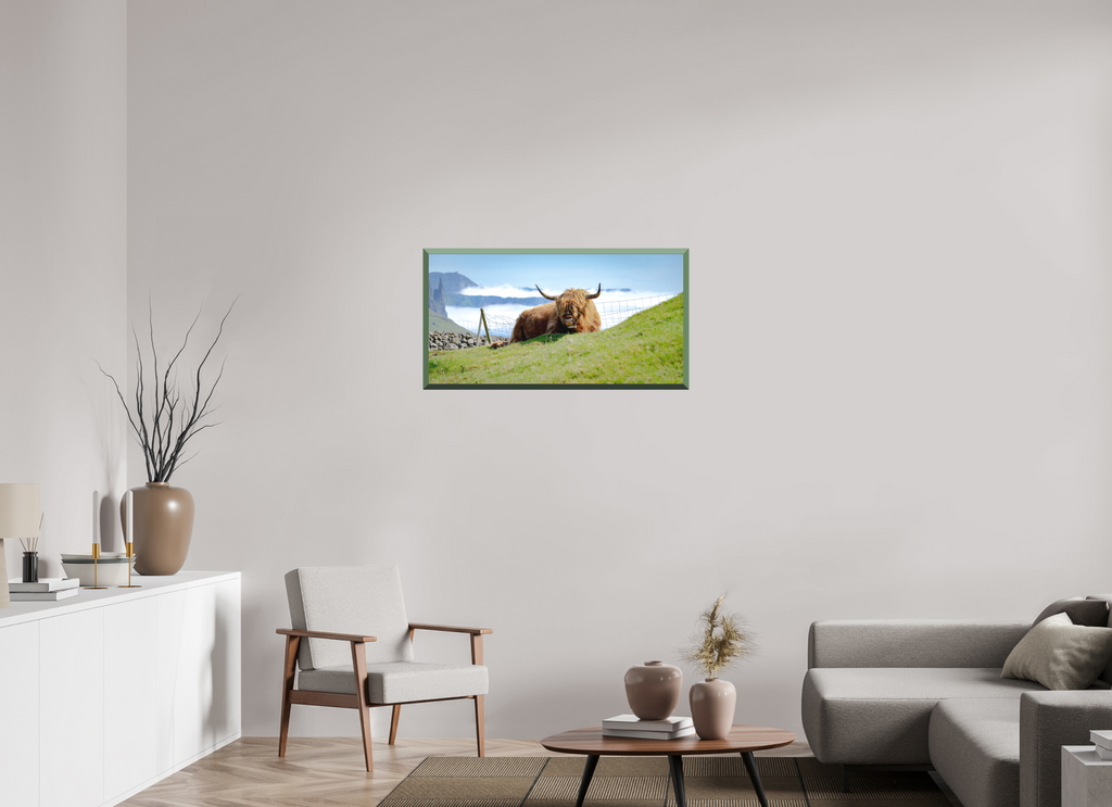 96.5 x 50 cm, Whitewall Design Edition Highland Cow of the Faroe Islands