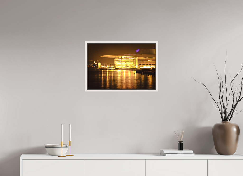 60 x 40 cm, Matte Canvas 15 mm Frame Operaen at Night