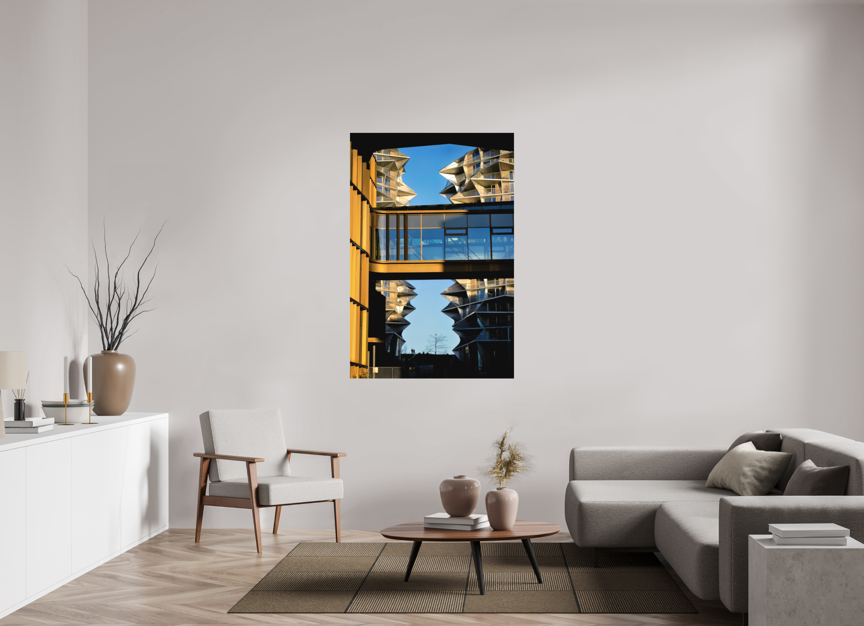 100 x 150 cm, Fine Art Print Smooth Between the Towers