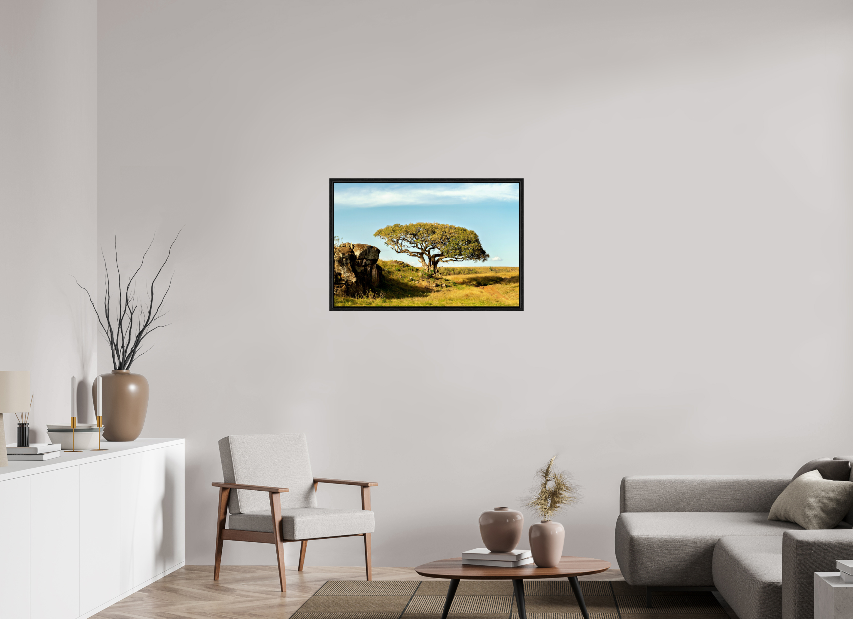 90 x 60 cm, Floater Frame Her Majesty Tree