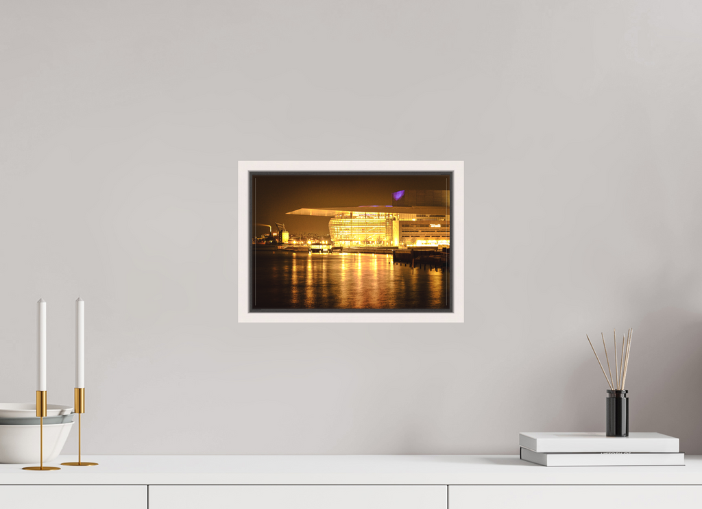 30 x 20 cm, Matte Canvas 15 mm Frame Operaen at Night