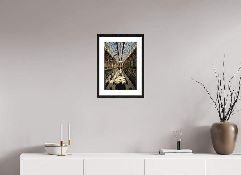 30 x 45 cm, Smooth Natural Paper Print with Frame Beneath the Glass Vault