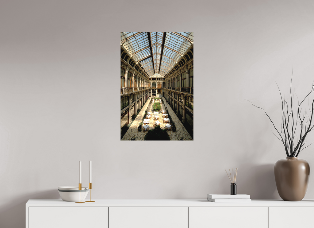 50 x 75 cm, Matte Canvas on Stretcher Frame Beneath the Glass Vault