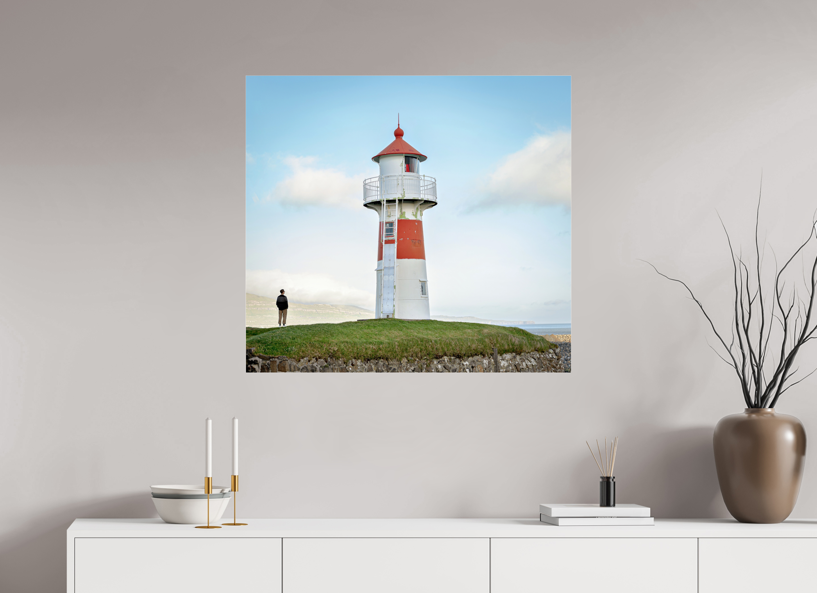 87.7 x 80 cm, Photo Print Under Acrylic Glass Edge of the Horizon