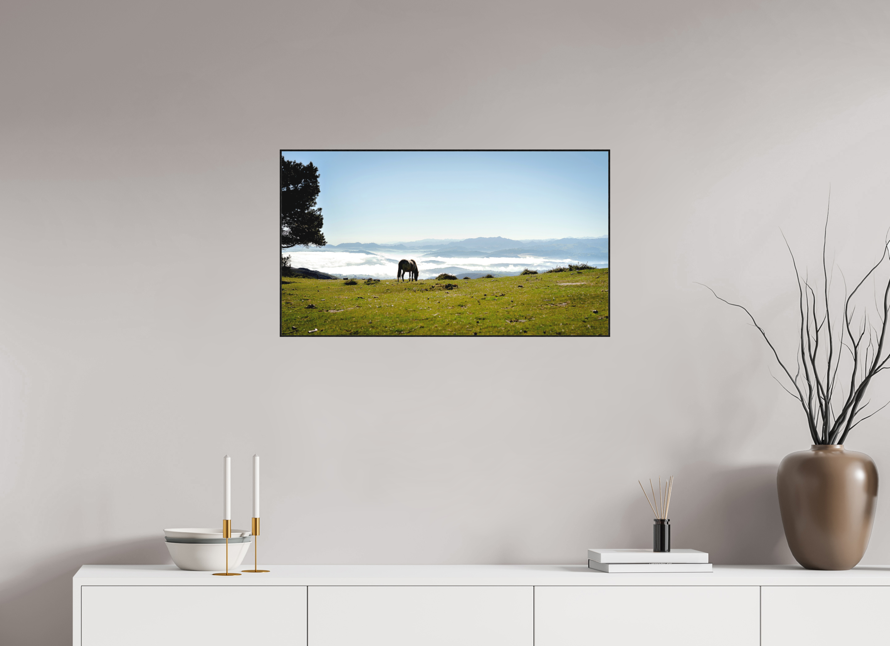 80 x 45 cm, Solid Wood Artbox A Horse with a View