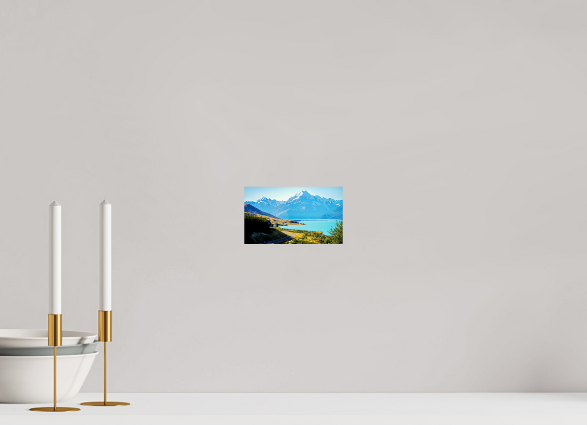 17.1 x 10 cm, Photo Print On Fuji Crystal DP II Mount Cook Road - New Zealand