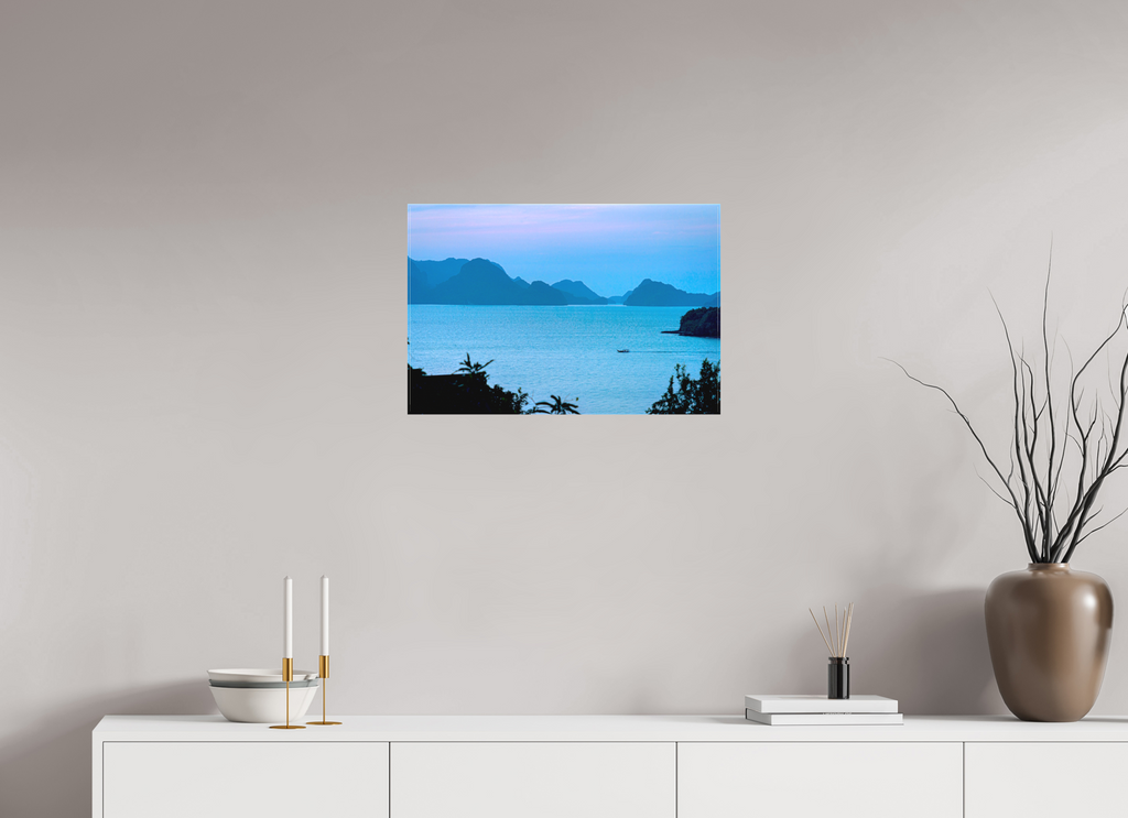 60 x 40 cm, Matte Canvas on Stretcher Frame Blue Silence at Dusk