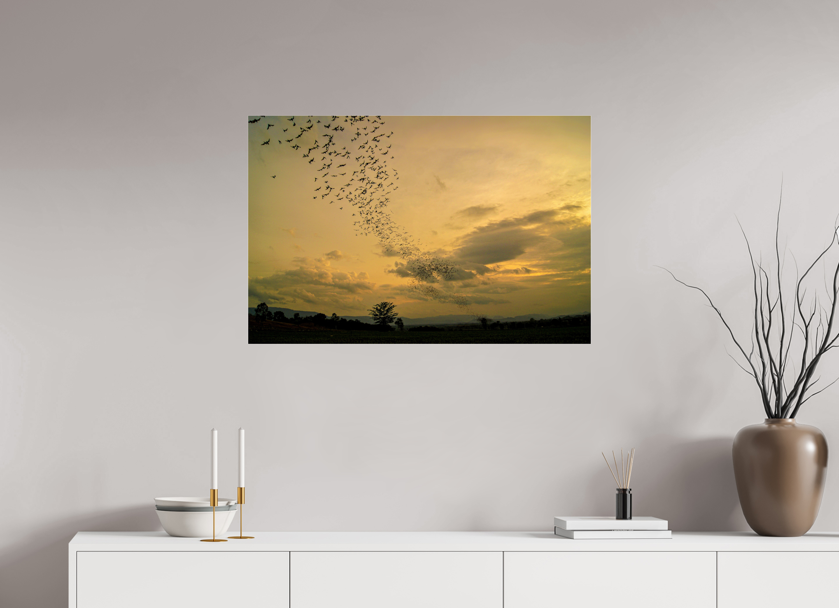 90 x 60 cm, Photo Print Under Acrylic Glass Dusk Emergence