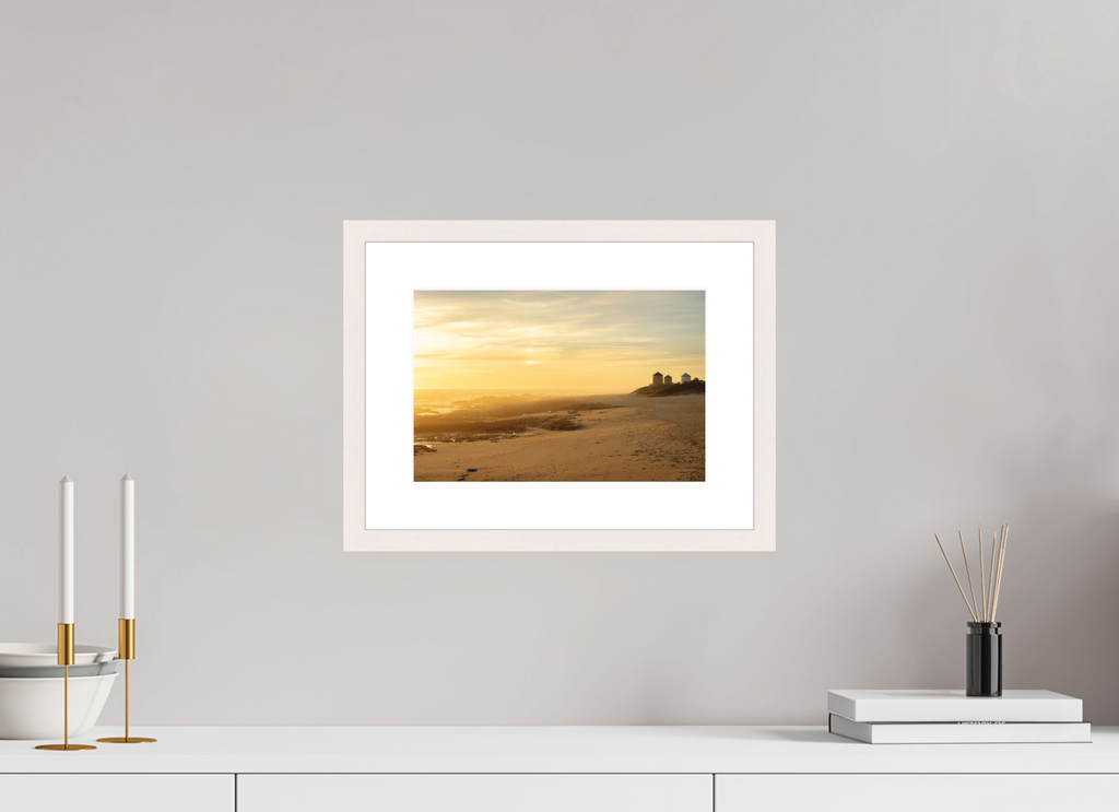 30 x 20 cm, Solid Wood Frame with Passe Partout Ancient Mills