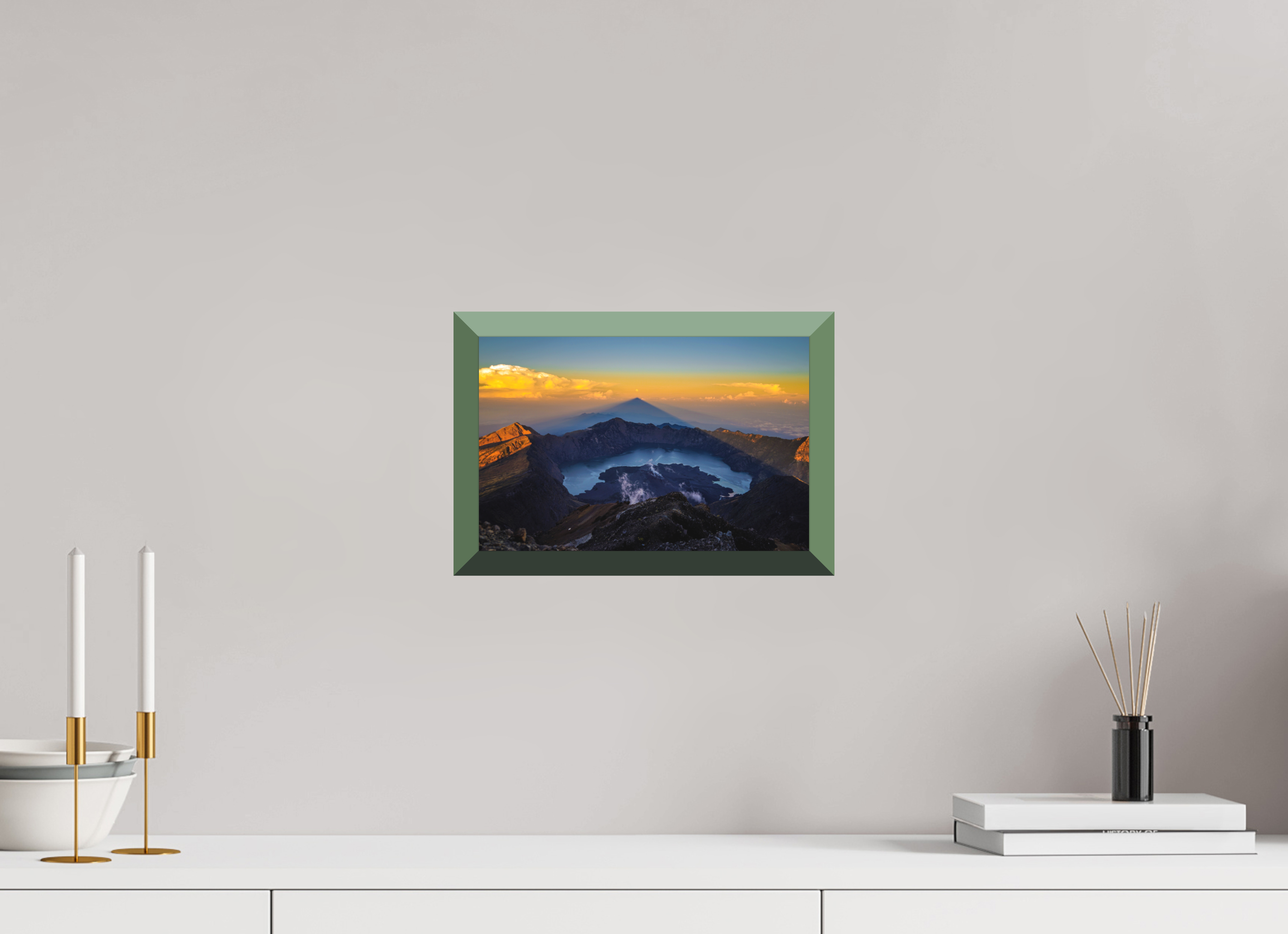 30 x 20 cm, Whitewall Design Edition Mount Rinjani's Caldera  - Lombok - Indonesia