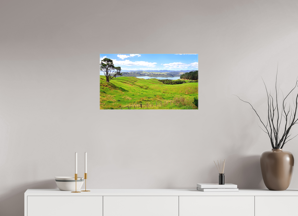 71.6 x 40 cm, Matte Canvas on Stretcher Frame Coromandel Landscape - New Zealand