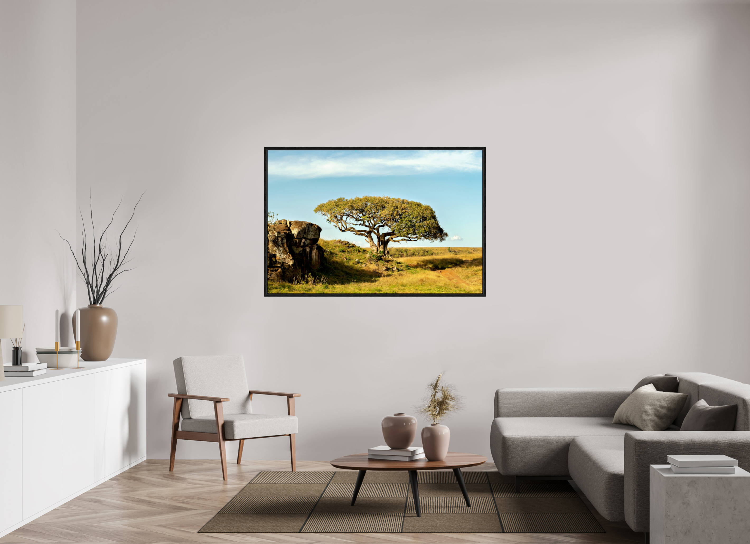 150 x 100 cm, Floater Frame Her Majesty Tree