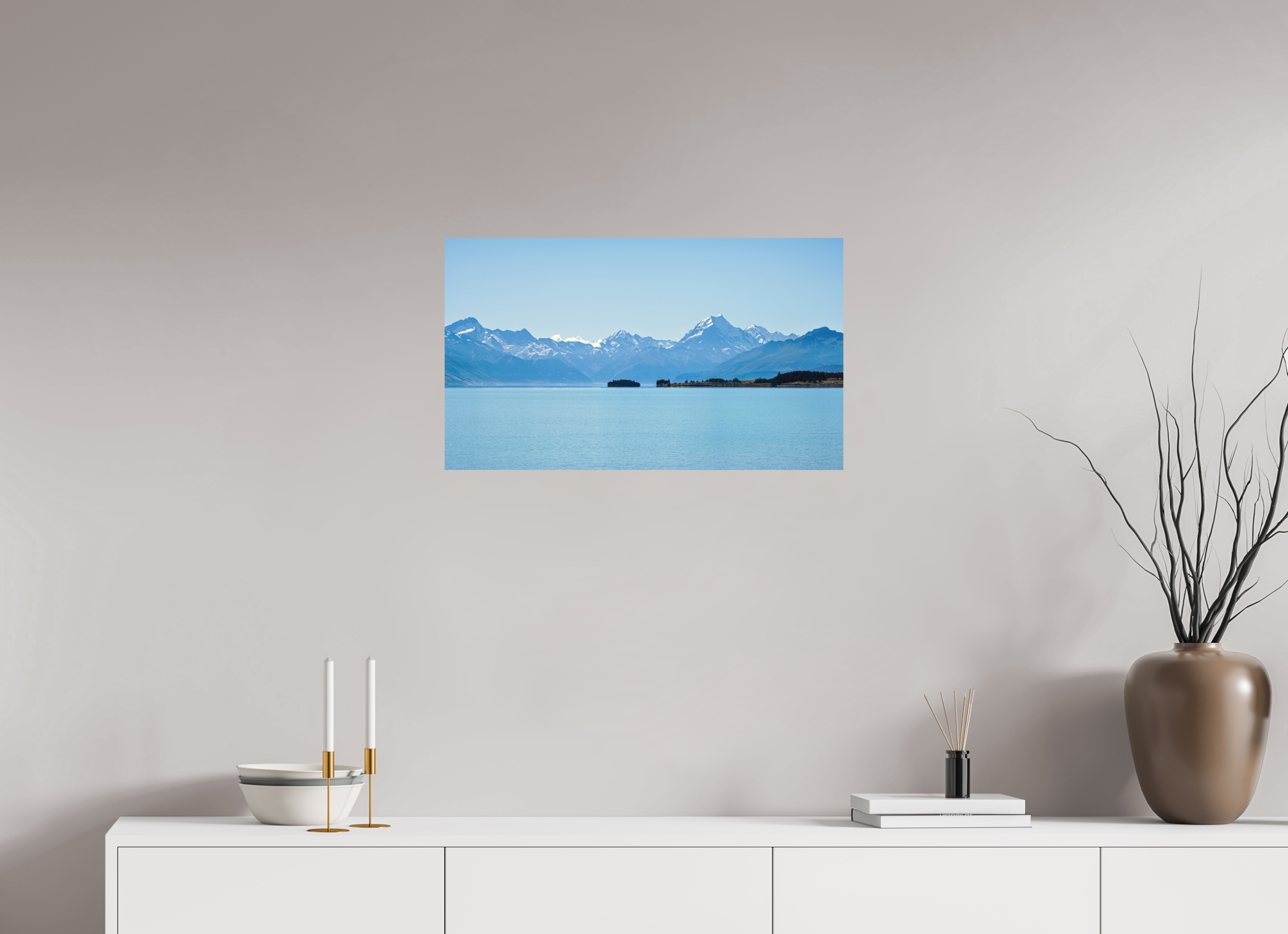 68.7 x 40 cm, Fine Art Print Smooth Aoraki Reflections – Lake Pukaki & Mount Cook, New Zealand