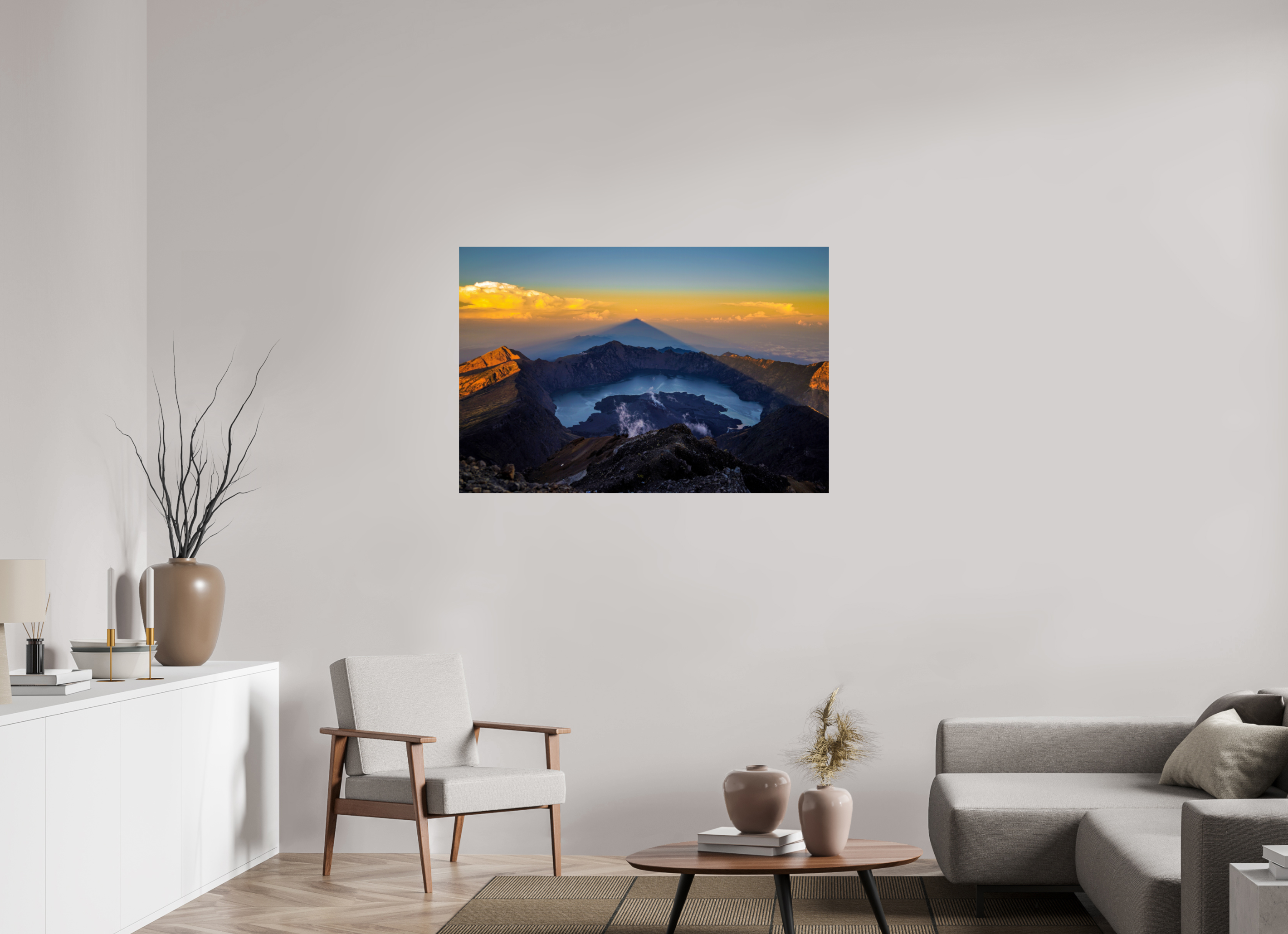 120 x 80 cm, PH Print On Fujiflex High Gloss The Caldera of Mount Rinjani - Lombok - Indonesia