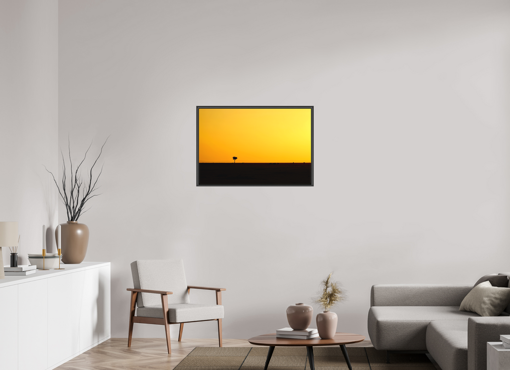 90 x 60 cm, Canvas Golden Sky over the African Savannah