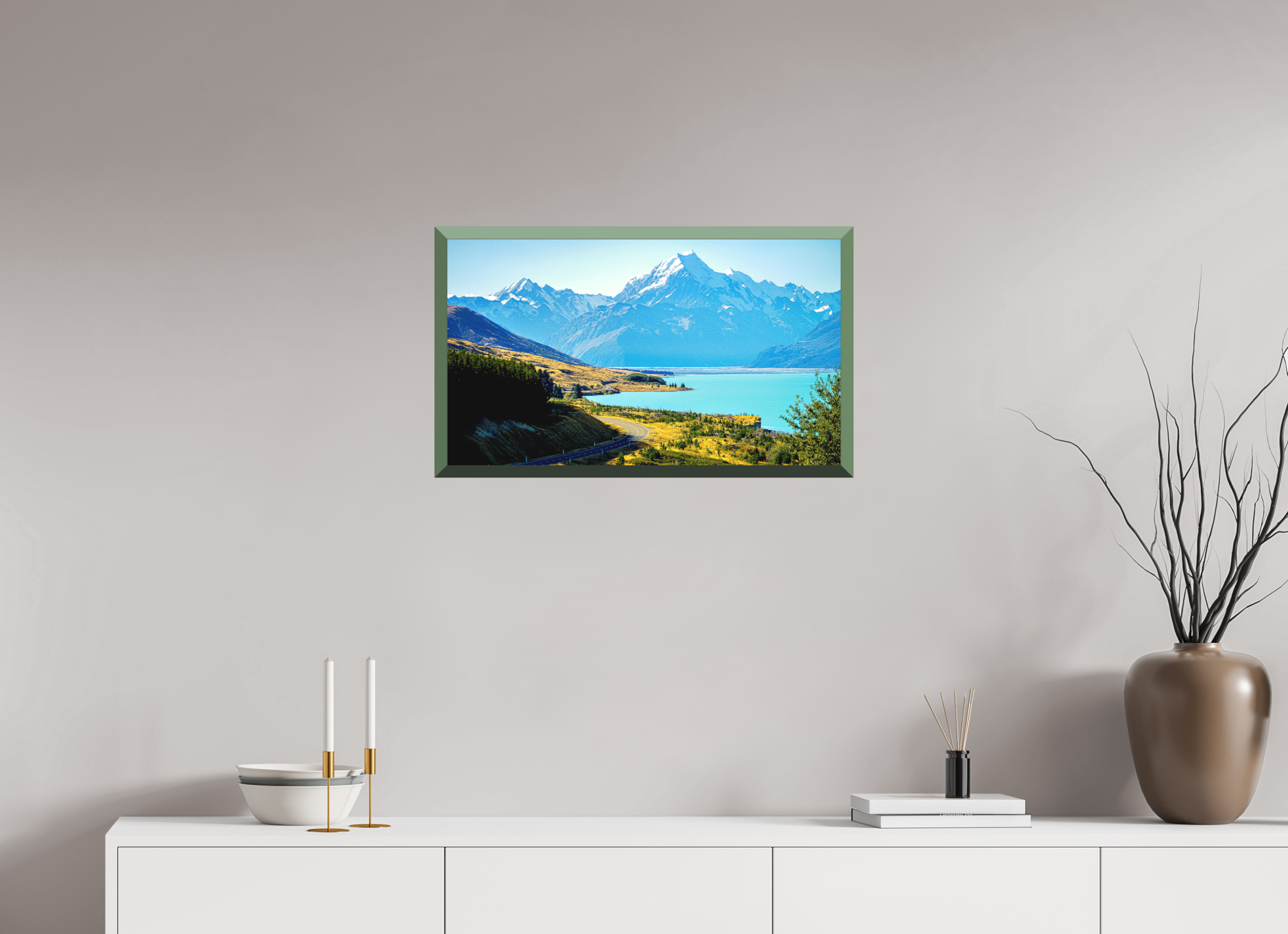 68.4 x 40 cm, Whitewall Design Edition Mount Cook Road - New Zealand