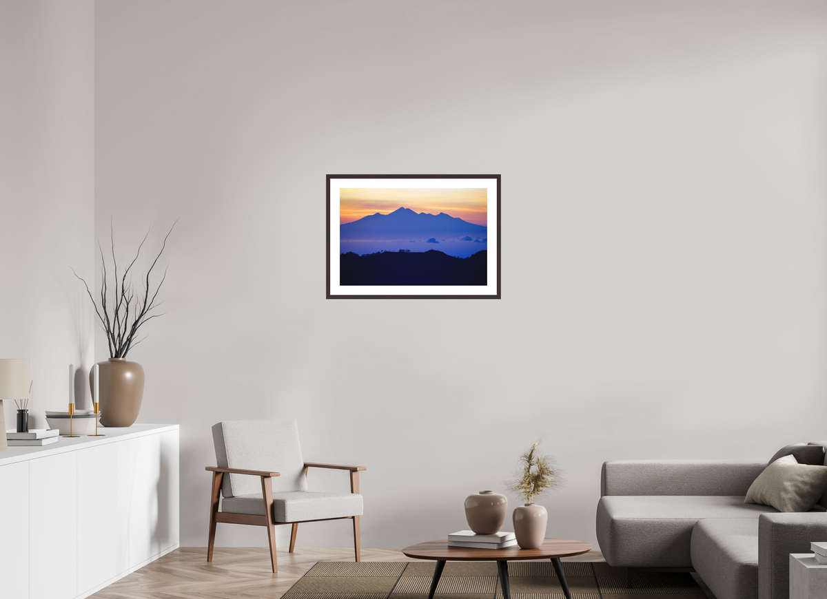 75 x 50 cm, Baryta Prestige II with Matte Float Glass Mount Agung at Sunrise - Bali - Indonesia