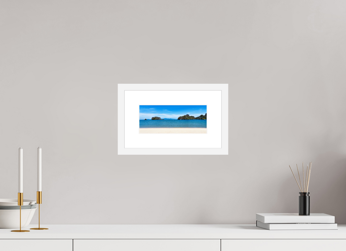 22.6 x 10 cm, Fine Art Print with Frame Tanjung Rhu Serenity, Langkawi, Malaysia