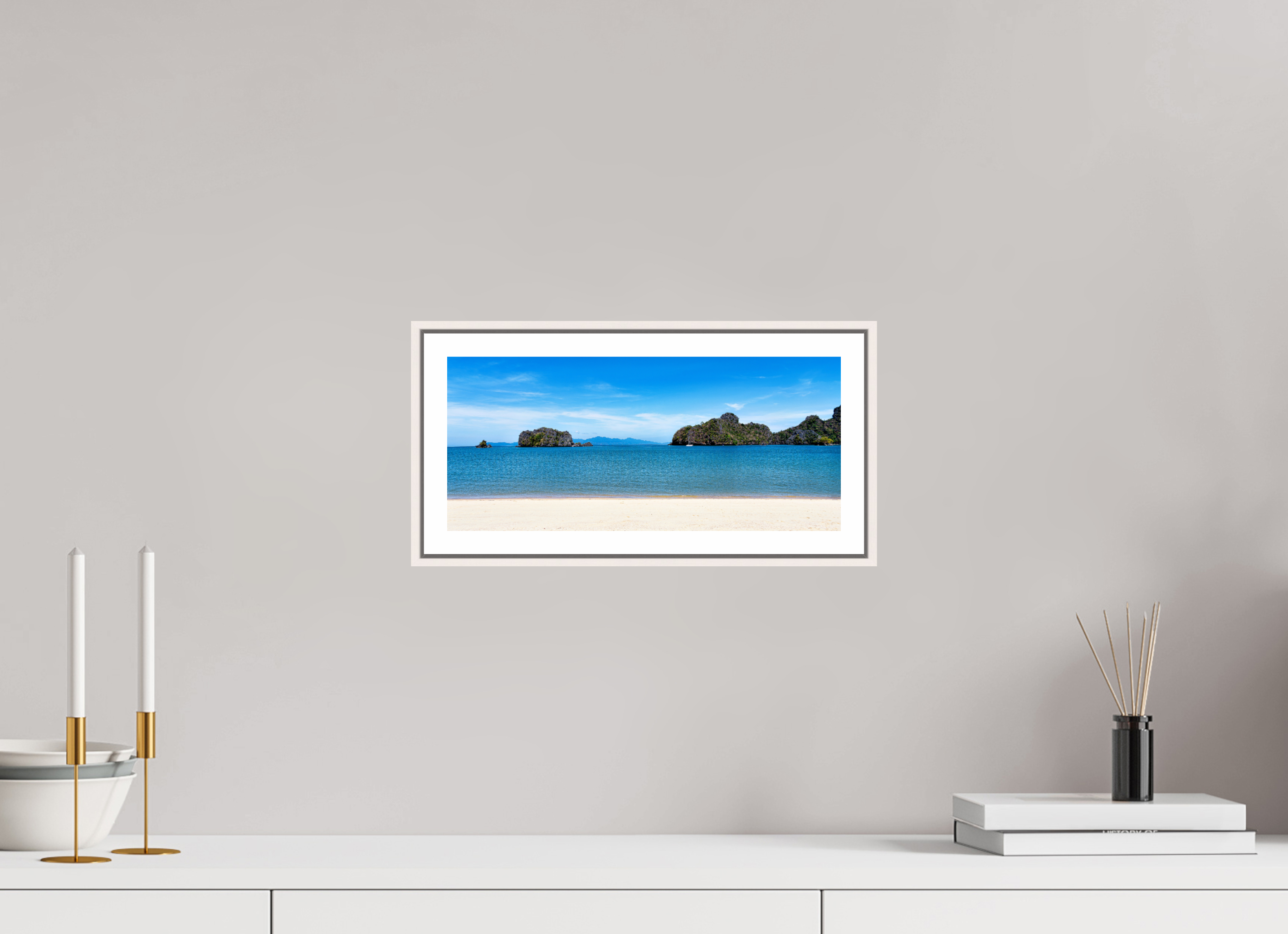 33.9 x 15 cm, Fine Art Print On Framed Aluminum Dibond Tanjung Rhu Serenity, Langkawi