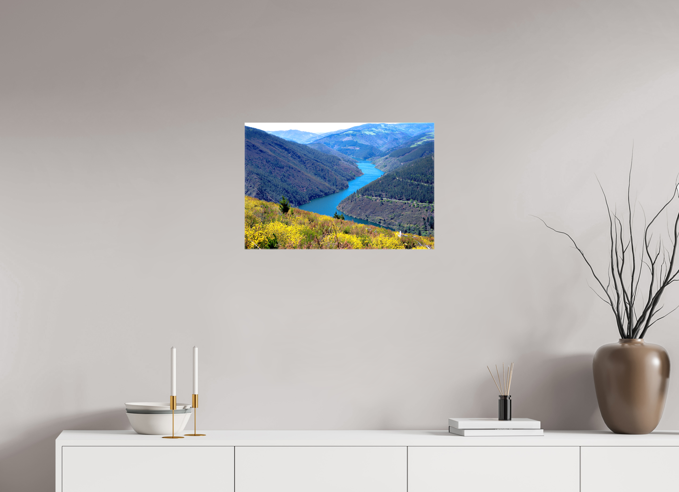 60.4 x 40 cm, Canvases Unframed Blue River
