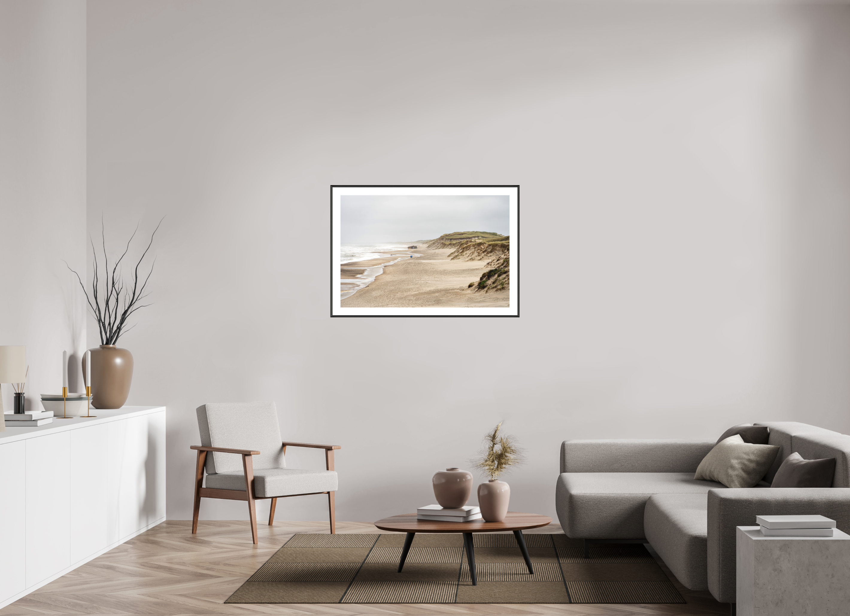 105 x 70 cm, Changeable Magnetic Frame - Hahnemühle Fineart Pearl Wild Shores